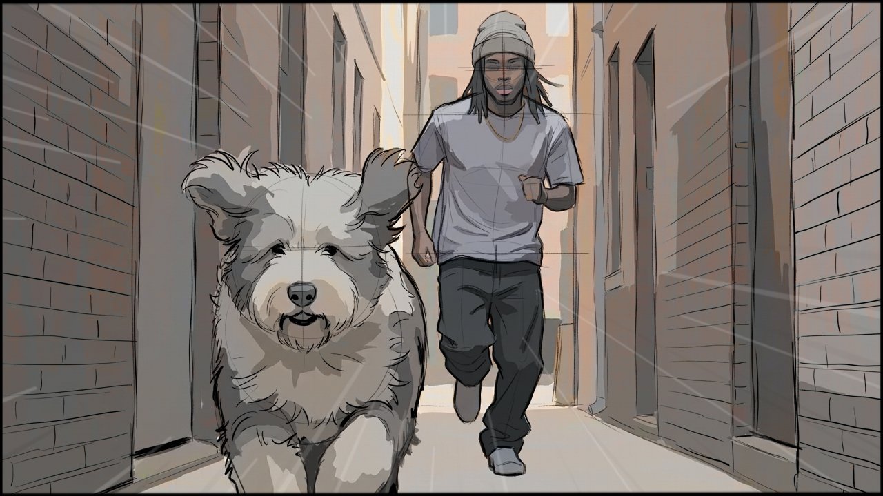 Music Video - Narrative - storyboard frame 9 by Dakota Warren